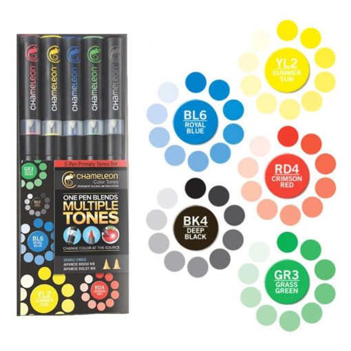 Chameleon Color Tones 5 Pen Blue Tones Set